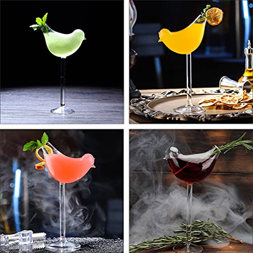 YARNOW 2 Stücke Saft Gläser 150Ml Cocktailgläser Trinkgläser Vogel Form Wassergläser Saftgläser Glas Eisschalen… – Bild 3