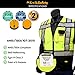 KwikSafety (Charlotte, NC SPECIALIST Class 2 ANSI Safety Vest OSHA High Visibility Reflective Stripes Heavy Duty Mesh Pockets and Zipper Hi-Vis Construction Work Hi-Viz Surveyor Mens Black L/XL