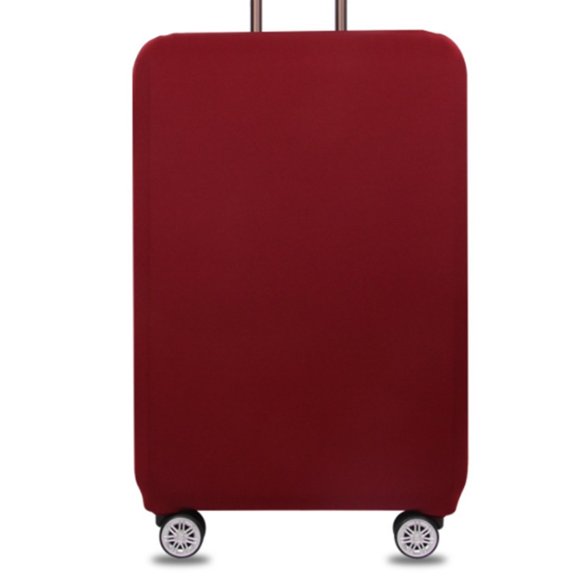 YianBestja Solid Colour Travel Luggage Cover Trolley Case Protective Cover for 18-32 Inch Luggage (Wine Red, L)