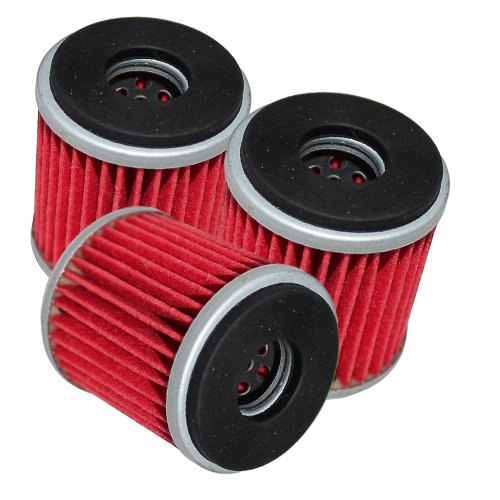 Caltric 3-Pack Oil Filter for Yamaha 450 Yfz450 Yfz-450 Limited Special Edition 2-Black Flames 2004-2009 2012-2013