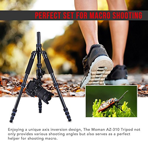 Camera Tripod Monopod Alpenstock with Ball Head, Foldable Axis Inversion Design, Aluminum Alloy, for DSLR (Canon, Nikon, Pentax, Sony, Leica, Fuji, Lumix, Olympus) - Thumbnail 2