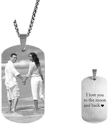 Regali Di Natale Testo.Yanday Collana Personalizzata Personalizzata Per Il Testo Con Incisione Sul Testo Collana In Acciaio Di Titanio Personalizzato Per Regali Di Natale Bianco E Nero 14 Amazon It Gioielli