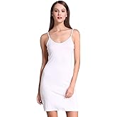 Coreal Full Slip For Women Under Dress Adjustable Spaghetti Strap Knee Length Slips Undergarment Nightwear