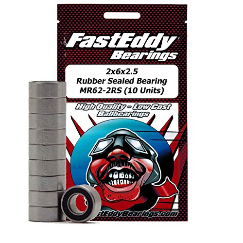 Tamiya 620 Rubber Sealed Replacement Sealed Ball Bearings for RC Cars 2X6X2.5 (10 Units)