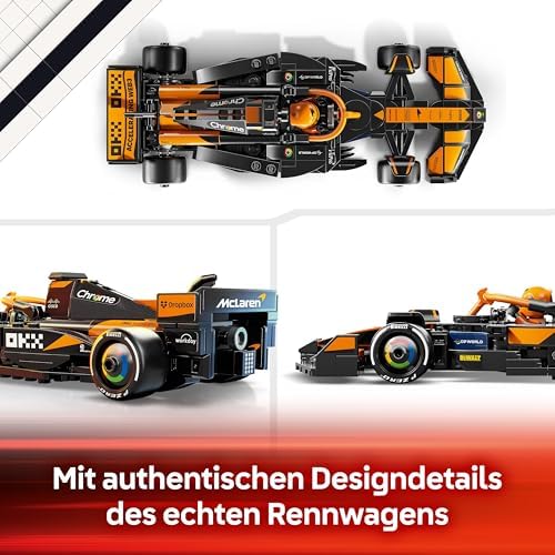 Speed Champions McLaren F1 Team MCL38 Rennauto - Spielzeug mit Formel 1 Minifigur zum Sammeln - Modell und Geschenk für Jungen & Mädchen ab 10 Jahren und Erwachsene Motorsport Fan 77251
