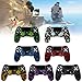 Feamos Camouflage Shell for PS4 Controller with Grip Case Joystick Caps Anti Slip Silicone Gamers Christmas Gift (White)thumb 1