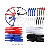 Coolplay 4 Colors Main Blade Propellers & Protectors Frame & Landing Skid Included Mounting Screws Syma X5SC X5SW RC Quadcopter