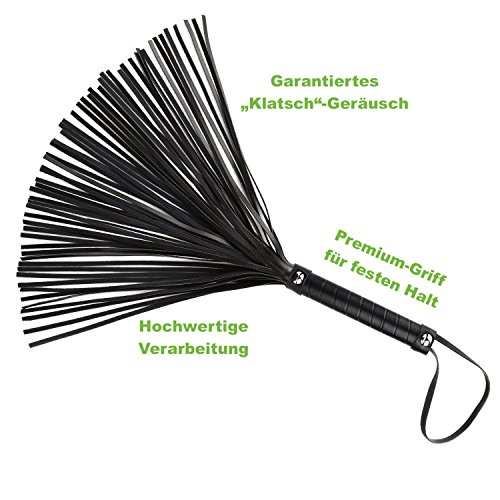 MTRUE® Premium Flogger erotische Peitsche I Inklusive Augenmaske (2er Set) I Leder Peitsche für SM und BDSM I Gerte I… – Bild 3