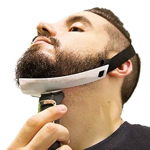 Image of Aberlite Beard Shaper - FlexShaper Neckline Guide - Hands-Free & Flexible - The Ultimate Neckline Beard Shaping Template (White)- Beard Trimmer Tool - Lineup Stencil Kit
