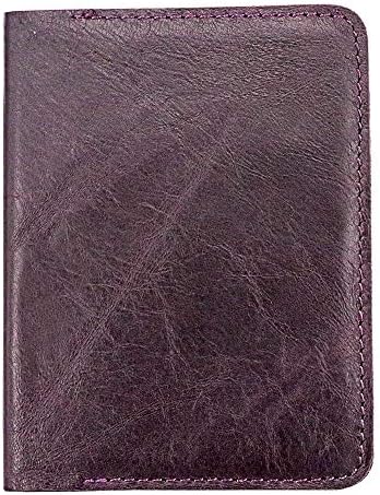 HAZZAR Roll over image to zoom in 100% Luxury Genuine Leather RFID Blocking Passport Holder (PURPLE)