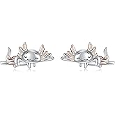 StoryMidir Axolotl Earrings Cute Sleep Axolotl Stud Earrings for Women 925 Sterling Silver Animal Pendant Mexican Axolotls Jewelry Mothers Day Gifts