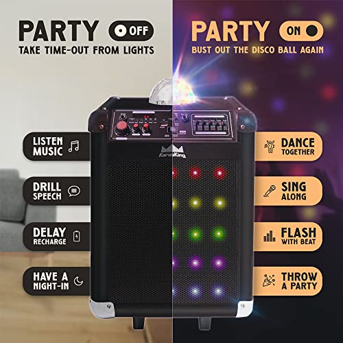 KaraoKing Karaoke Machine for Adults & Kids with 2 Wireless Microphones