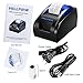 HILLPOW 58MM USB Thermal Receipt Printer Compatible with Bill Ticket Barcode ESC/POS Print Commands Set NO Bluetooth Function