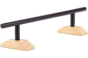 WODGOD Professional Fingerboard Rail - Durable Aluminum Alloy Material,Finely Polished One-Piece Molding,Equipped with Non-Slip Mat and Stable Textured Wooden Base,Black,Round Rail