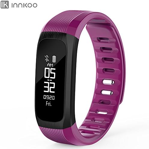 Waterproof Fitness Activity Tracker Watch with Heart Rate Monitor, InnKoo U9 Pedometer Steps Calories Counter Smart Sleep Tracker Bracelet Wristband Sports Band, for Kids Seniors Women Men (Purple)