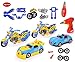 King Of Toys World Racing Motorcycle & car Take-A-Part Toy for Kids with 54 Take Apart Pieces, Tool Drill, Lights and Sounds,Special KID'S SAFE Storage Bag to protect from loosing pieces included