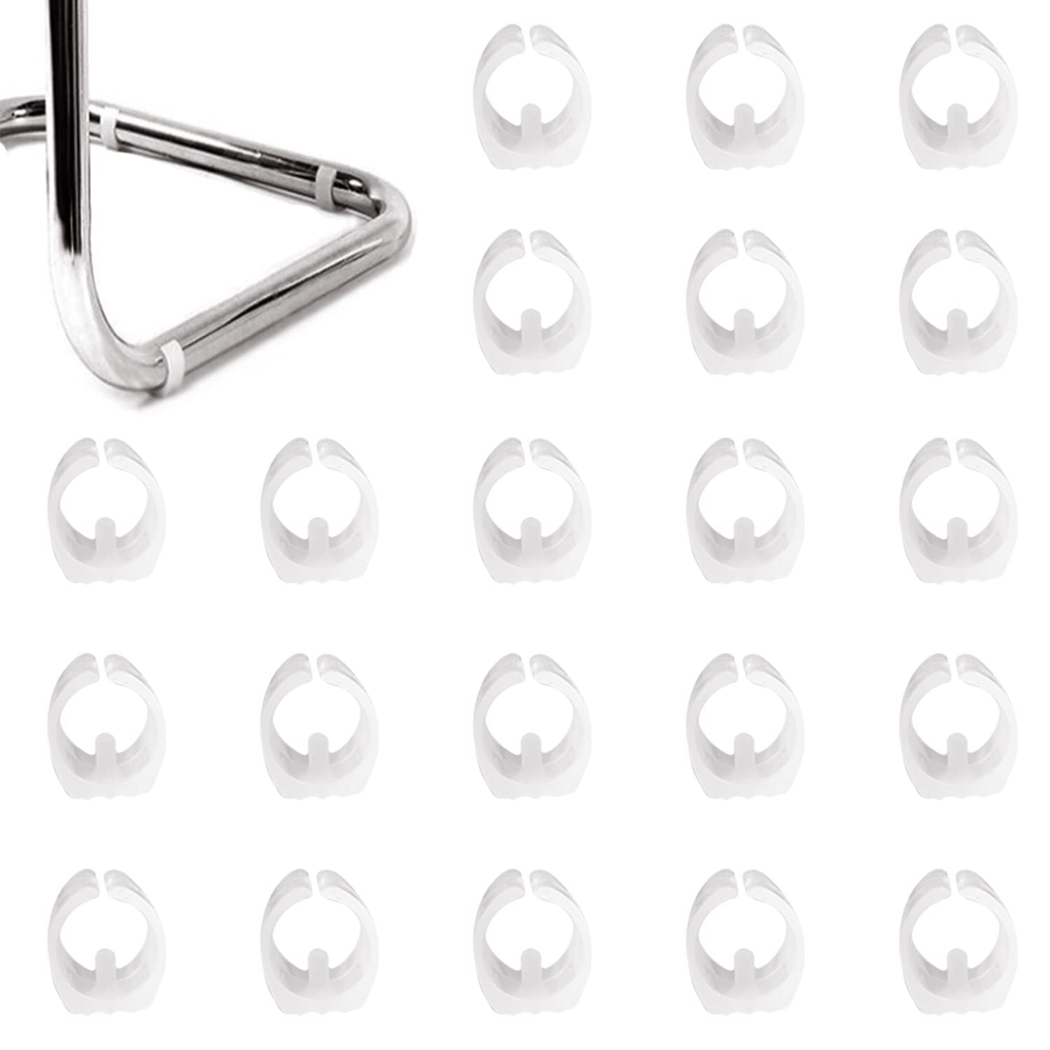 HJYZY 19 mm Chair Foot Cap Furniture Feet Rectangle Shaped Non-Slip Chair Legs Tip White（Fit Furniture Leg Dia 18-20mm）15 pcs
