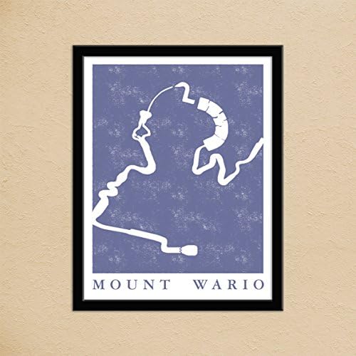 11"x14" Mario Kart 8 Mount Wario Race Track Map Print - Unframed