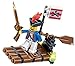 Pirates Raid Sea Predatory - 41 pcs pirate adventure raft pack armed with gun, flag and movable row paddle for a blast cruise with black hat Pirate - a must for children 6+ Compatible Bricks