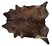 ecowhides 100% Genuine Brazilian Cowhide Rug - Dark Brindle - Luxury Cowskin Cow Hide Leather Area Rug Home Decor, (XXL) 8 x 7 ft