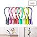 Lavince Magnetic Earphone Winder, 8PCS Magnetic Cord Winder Wrap for Headphones/Date USB Cable,Soft Silicone Earphone Cable Cord Organizer for iPhone/iPad/Samsung, Also Use as Bookmarks/Keychain