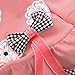 XILALU Kids Girls Long Sleeve Flower Bow Shirt Plaid Pant Set Clothing (1-2Y, Pink)