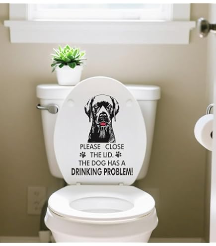 Autocollant De Toilette Créatif 3D En Forme De Chien Craquelé, 1 Pièce, Décoration De Salle De Bain Adorable, Art Mural Auto-adhésif, Décor De Salle De Bain