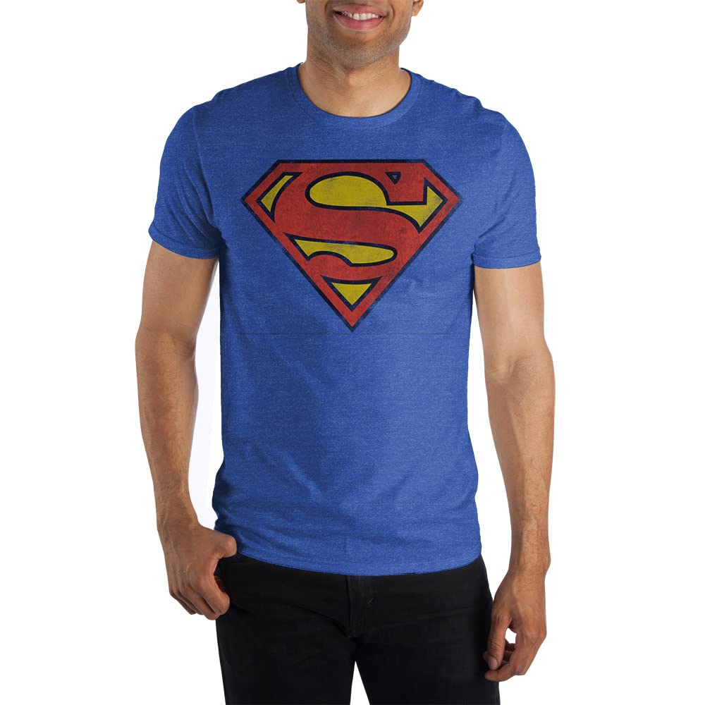 Photo 1 of DC Comics Superman Classic Logo Men's Royal Blue T-shirt (Med.)