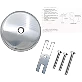 Gold-Hao-The-Bathroom Single Hole Bathtub Drain Overflow Plate/Tub Overflow Drain Ccover with Three Matching Screws/Bathtub O