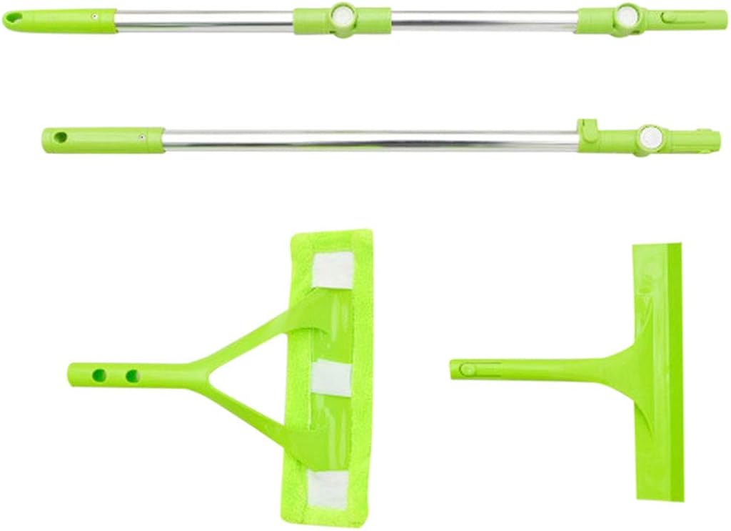 Libobo Telescopic Foldable Handle Cleaning Glass Sponge Mop Cleaner Window Extendable Green