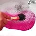 Makeup Brush Cleaning Mat, ESARORA Makeup Brush Cleaner Pad Set of 2 Cosmetic Brush Cleaning Mat Portable Washing Tool Scrubber Suction Cup (Pink)