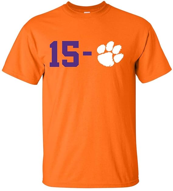 Orange Clemson 15 0 2018 2019 National Champs T Shirt