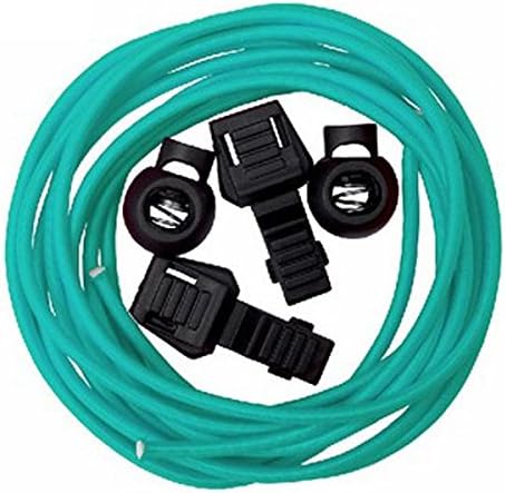 Elastic Locking Shoelaces Shoe Laces Trainer Running Jogging Triathlon Sporting Lake Blue Color