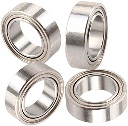 Yiguo Aluminum Steering Servo Saver Complete Ball Bearing 5x8x2.5mm for 1/10 Traxxas Slash 4x4 Silver Set of 4