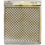 Prima Marketing 960186 Sunrise Sunset Designer Stencil, 12 by 12-Inch, Checker