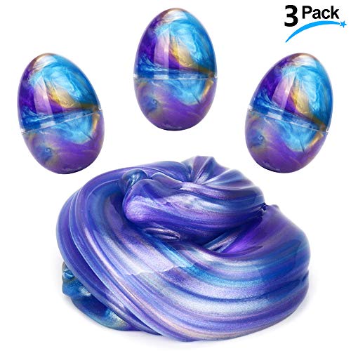 Floam Slime Mud, LAWOHO Slime Putty Soft Hand Mud Stress Relief Sludge Toys Easter Egg Gift for Kids and Adult 3 Packs 6 OZ