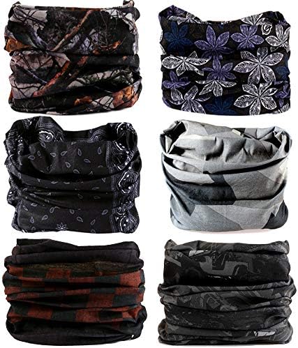 6pcs/12pcs Assorted Seamless Headbands for Men Women Athletic Moisture Wicking Headwear for Sports Cycling Arm Band Hiking Bandana Headwrap Scarf Neck Gaiter Turban Mask