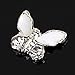 CJESLNA Special Silver White Butterfly 10 Pieces Silver 3D Alloy Nail Art Slices Glitters DIY Decorations