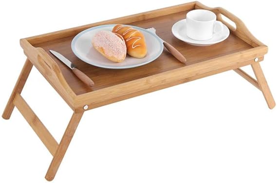 ZYQZYQ 50 X 30 X 4cm Portable Bamboo Wood Bed Tray Breakfast Laptop