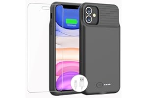ZENEE Battery Case for iPhone 11/ XR, Upgraded 7000mAh Charging Case Portable Extended Charger Cover Compatible with iPhone 11/XR (6.1 inch) Black
