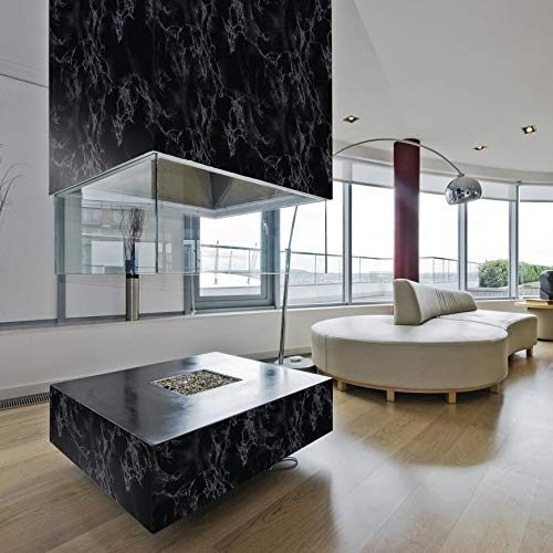 d-c-fix 346-0048-3PK Decorative Self-Adhesive Film, Marble Black, 17" x 78" Roll, 3-Pack