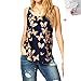 Lookatool Women's Butterfly Print Sleeveless Chiffon Tank Top Shirts Crew Vest