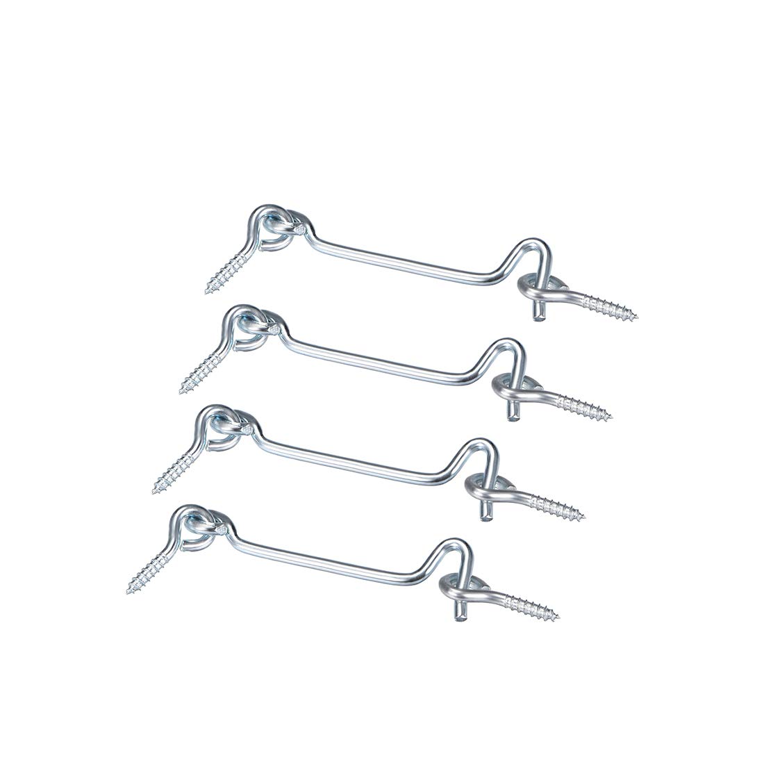 sourcing map 3" Cabin Eye Latch Gate Door Swivel Hook, for Wood Window Door with Mounting Screws 4pcs