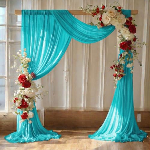 Mds® Wedding Arch Drape Panel Sheer Chiffon