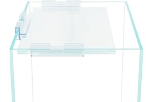 HIRO Aquatics Cube Rimless Frameless Extra Clear All Glass Aquarium, Low Iron Glass Tank, 5mm Glass, White Leveling Mat Included, w/Lids Options