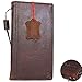 Genuine Real Leather Case for Apple iPhone 8 Plus Book Wallet Thin Cover Handmade Retro Luxury Cards Slots Slim Daviscas