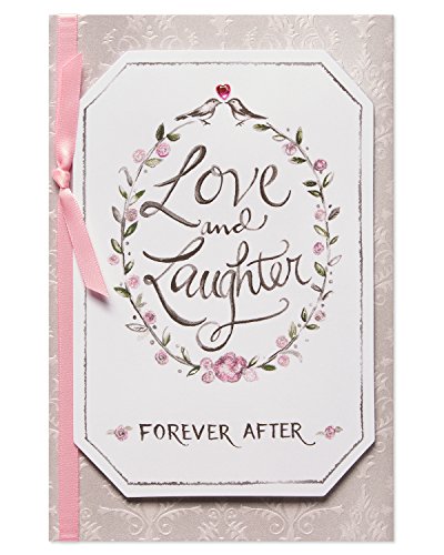 American Greetings Love and Laughter Wedding Card with Rhinestone