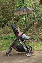 LittleLife Baby Sun Parasol UPF50+ Universal Pushchair Umbrella Black view 3