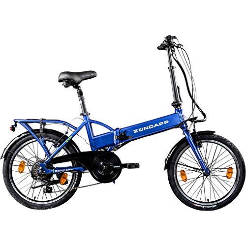 Zündapp Z101 E Bike 20 Zoll Klapprad für Erwachsene 150-180 cm Elektro Fahrrad 6 Gänge Klappfahrrad Pedelec mit… – Bild 3