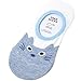 Sockstheway Womens Cute Anti-Slip No Show Socks, Cat Low Cut Liners (3P, Blue)